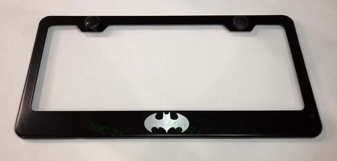 Steel License Plate Frame Tag Holder for Superhero Batman, Applicable to All tag License Frame (Black Laser Fit: Batman). in Saudi Arabia