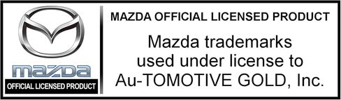 Au-TOMOTIVE GOLD Laser Etched Logo Cut-Out License Plate Frame for Mazda (Black) in Saudi Arabia