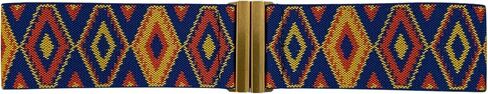 حزام خصر نسائي غربي عالي الخصر بعرض 2 1/4 بوصة ومطاط ومطاط متعدد الألوان غير جلدي in Kuwait