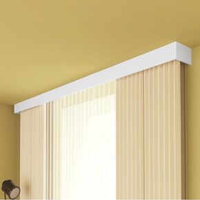 Heavy Duty Double Curtain Track System, 4.2m (13.8ft) White Ceiling Mount for Bedroom Windows - Includes Valance & Pelmet Box - Durable & Easy Installation in Kuwait