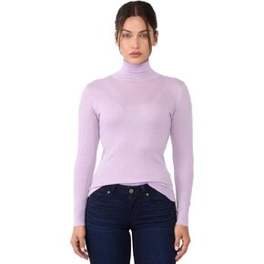JENNIE LIU Tissue Weight Cashmere Silk Rib-Knit Turtleneck Sweater in Saudi Arabia