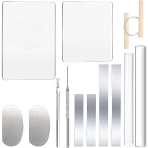 19 قطعة من أدوات طين البوليمر من Yayatty، أسطوانة طين أكريليك، ورقة أكريليك، شفرة تقطيع طين، قاطعات طين بوليمر مستديرة مع أداة طين DIY للطين in Kuwait