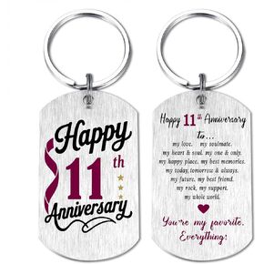 11 Years Anniversary Wedding Gift for Men Women Husband Wife, Romantic 11th Anniversary Keychain for Him Her in Saudi Arabia