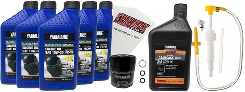 F200-F250 10W30 Marine Oil Change Kit with Gear Pump Kit fits 2005-2024 Yamaha F250A F250B Outboard Engine in Saudi Arabia