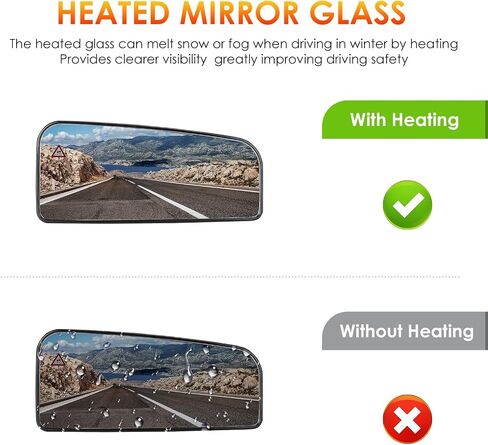 Driver Left+Passenger Right Side Lower Mirror Glass Replacement for 2015-2020 Ford F150, 2017-2020 F250 F350 Super Duty F450 F550 Tow Mirror Glass without Auto-Dimming Blind Spot in Saudi Arabia