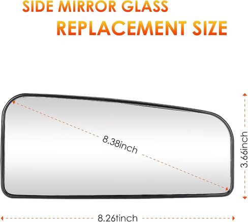Driver Left+Passenger Right Side Lower Mirror Glass Replacement for 2015-2020 Ford F150, 2017-2020 F250 F350 Super Duty F450 F550 Tow Mirror Glass without Auto-Dimming Blind Spot in Saudi Arabia