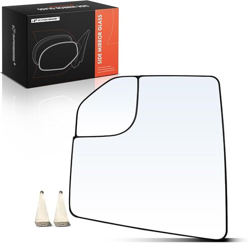 A-Premium Left Driver Side Non-Heated Mirror Glass with Backing Plate - Compatible with Ford F-150 F150 2015-2020 - Exterior Side View Flat Mirror with Spotter Glass in Saudi Arabia