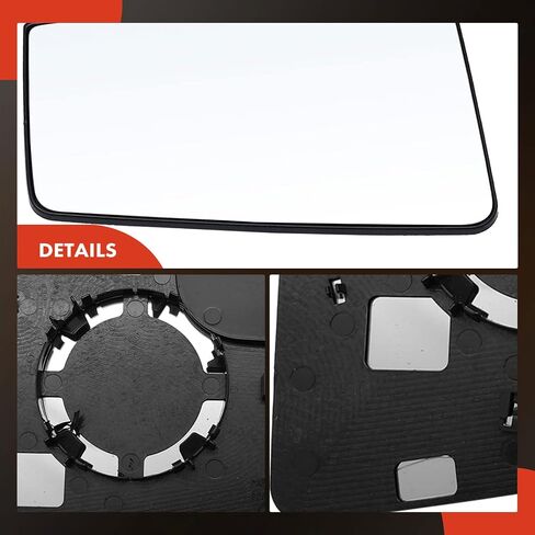 A-Premium Left Driver Side Non-Heated Mirror Glass with Backing Plate - Compatible with Ford F-150 F150 2015-2020 - Exterior Side View Flat Mirror with Spotter Glass in Saudi Arabia