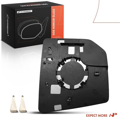A-Premium Left Driver Side Non-Heated Mirror Glass with Backing Plate - Compatible with Ford F-150 F150 2015-2020 - Exterior Side View Flat Mirror with Spotter Glass in Saudi Arabia