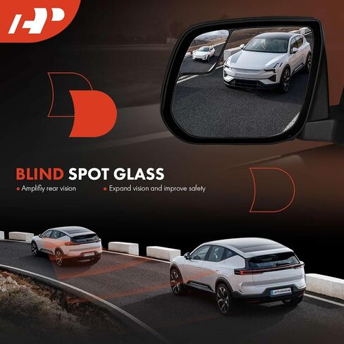 A-Premium Driver Side Power Door Mirror - Compatible with Ford Fusion 2011-2012 - Heated, Non-Folding, Black Smooth Outside Rear View Mirror w/Blind Spot Glass - Replace# BE5Z17683CA in Saudi Arabia