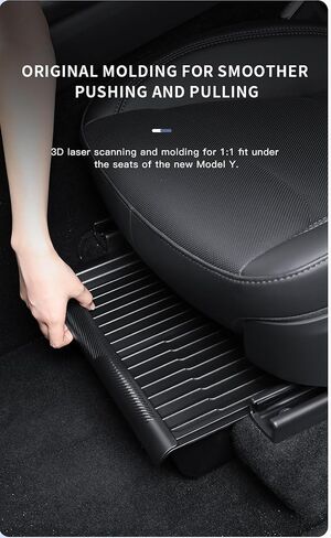 2PCS for 2025-2026 Model Y Juniper Front Under Seat Storage Box with Lid,Hidden Organizer Tray Under Seat Bins Cover for Tesla 2026 Model Y Juniper Interior Accessories (Front Seat) in Saudi Arabia