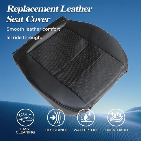 GXARTS Passenger Side Bottom Replacement Leather Seat Cover Black Fit for Mercedes Benz C250 C300 C350 2008-2014 Fit for Mercedes Benz GLK250 GLK280 GLK300 GLK350 2008-2015 in Saudi Arabia