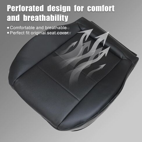 GXARTS Passenger Side Bottom Replacement Leather Seat Cover Black Fit for Mercedes Benz C250 C300 C350 2008-2014 Fit for Mercedes Benz GLK250 GLK280 GLK300 GLK350 2008-2015 in Saudi Arabia
