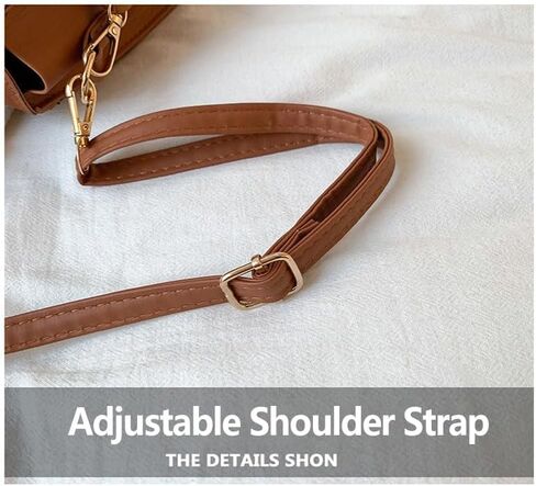 1pc Vintage Style Crossbody Bag for Women - Leather Chain Shoulder Handbag with Adjustable Strap, Snap Closure for Outdoor in Saudi Arabia