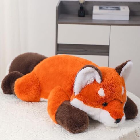 Cute Fox Plush Pillow, Kawaii Plushies Red Fox Stuffed Animals, Cuddle Foxes Plush Pillow for Kids & Girls (25.5in) in Saudi Arabia