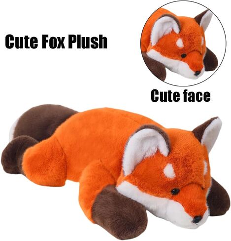 Cute Fox Plush Pillow, Kawaii Plushies Red Fox Stuffed Animals, Cuddle Foxes Plush Pillow for Kids & Girls (25.5in) in Saudi Arabia