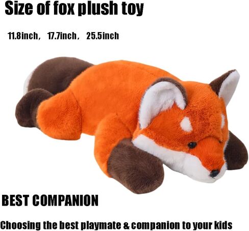 Cute Fox Plush Pillow, Kawaii Plushies Red Fox Stuffed Animals, Cuddle Foxes Plush Pillow for Kids & Girls (25.5in) in Saudi Arabia