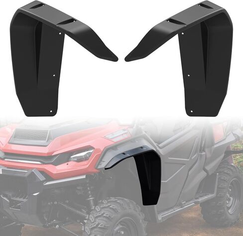 SAUTVS Front Fender Flares Compatible with Honda Pioneer 1000-3 1000-5 1000-6 2016-2025 Accessories, Extended Wider Front Mud Guards Mud Flaps, Easy Installation, Full Protection in Saudi Arabia