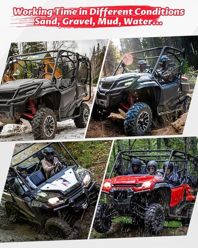 SAUTVS Front Fender Flares Compatible with Honda Pioneer 1000-3 1000-5 1000-6 2016-2025 Accessories, Extended Wider Front Mud Guards Mud Flaps, Easy Installation, Full Protection in Saudi Arabia