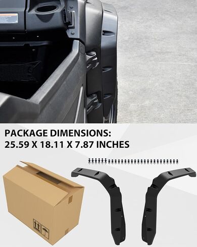 SAUTVS Front Fender Flares Compatible with Honda Pioneer 1000-3 1000-5 1000-6 2016-2025 Accessories, Extended Wider Front Mud Guards Mud Flaps, Easy Installation, Full Protection in Saudi Arabia