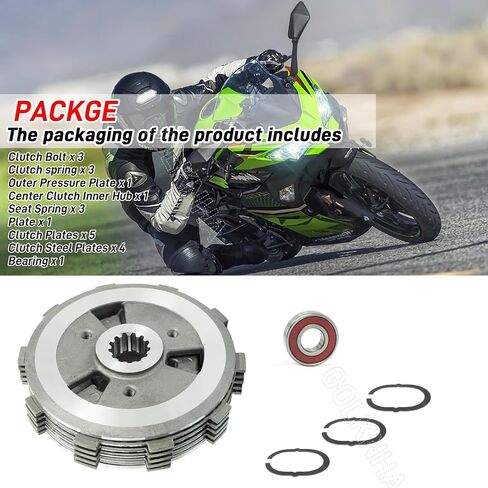 طقم القابض متوافق مع كاواساكي نينجا 400 EX400 Z400 ER400 2018-2024 OEM #13087-0585 13187-0033 in Saudi Arabia
