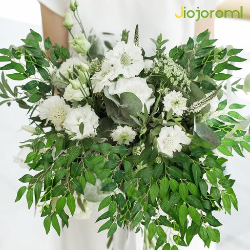 Artificial Italian Ruscus Greenery Stems, Faux Green Leaf Garland Branches Hanging Greenery Spray for Wedding Bouquet,Arch,Table Centerpieces， Balloon Arch and Home Decor (24) in Saudi Arabia