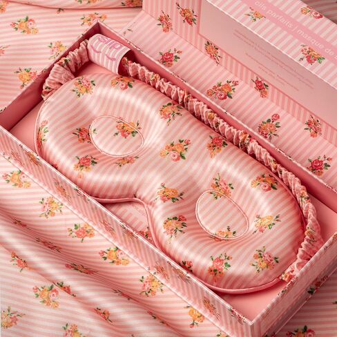 Slip Pure Silk Beauty Sleepover Set: Includes Hazel Contour Mask for Delicate Lashes, Black Large Scrunchie & White Skinny Scrunchie (Limited Edition) in Kuwait
