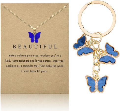 Birthday Christmas Gifts for Women Cute Butterfly Pendant Necklaces Gift for Daughter Granddaughter Friends in Saudi Arabia