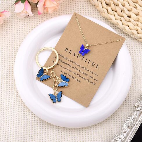 Birthday Christmas Gifts for Women Cute Butterfly Pendant Necklaces Gift for Daughter Granddaughter Friends in Saudi Arabia
