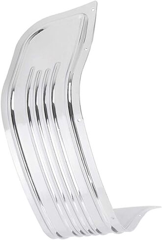 MACHSWON Front Fender Skirt Trim, Front Ribbed Fender Trim Skirt, 1980-2013 Compatible with Harley Touring Road King Electra Street Glide, Chrome Silver in Saudi Arabia