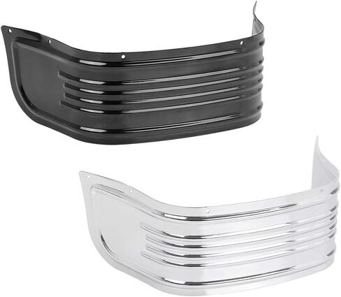 MACHSWON Front Fender Skirt Trim, Front Ribbed Fender Trim Skirt, 1980-2013 Compatible with Harley Touring Road King Electra Street Glide, Chrome Silver in Saudi Arabia