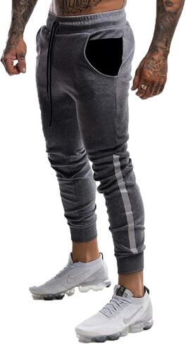 Men's Elastic Waist Drawstring Athletic Pants in Saudi Arabia