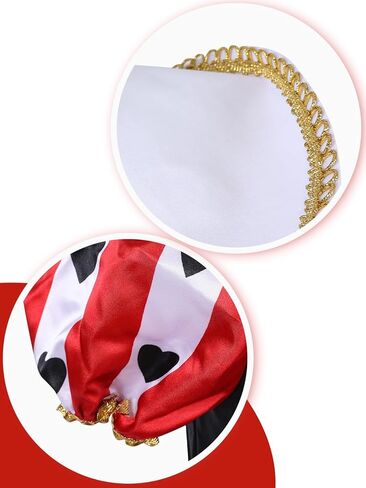 Toddler Heart Queen Costume - Kids Red, Black & White Princess Dress with Crown Headband for Halloween in Kuwait