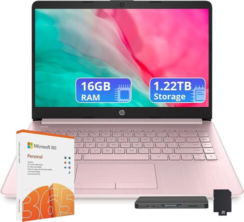 HP الرائد 14 "كمبيوتر محمول مع 1 سنة Office 365 | RAM 16GB | 1.22TB التخزين (64GB EMMC و 160GB محطة الالتحام وتخزين السحابة 1TB) in Kuwait