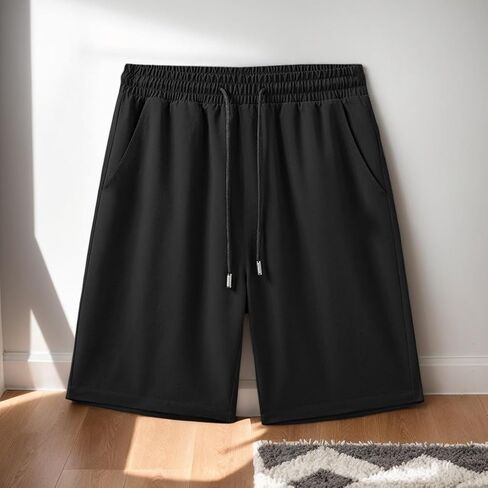 Gym Basketball Mens Shorts - Quick Dry Black Workout Athletic with Pockets for Casual Running in Saudi Arabia