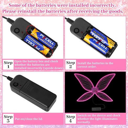 Janinka Light Up Fairy Wings for Adults, LED Butterfly Wings for Women Fairy Costume with Wreath Wand for Halloween Cosplay in Saudi Arabia