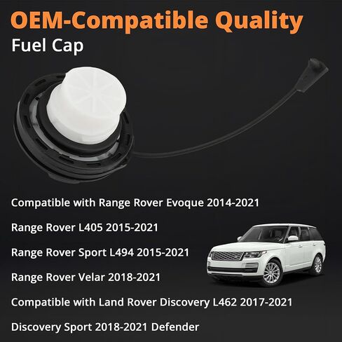 غطاء باب خزان الوقود بغطاء غاز LR178173 LR138720 لسيارة 2013-2024 Land Rover Range Rover Evoque Velar، من أجل Defender 90 110 130 Discovery Sport، استبدال # MGC939T، 202123475، LR062454 in Kuwait