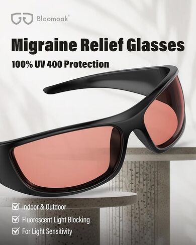 نظارات بلوموك 99% لحجب الضوء الأزرق، نظارات النوم/الألعاب الليلية، ملفوفة بالكامل حول عينيك دون تسرب للأضواء الزرقاء in Kuwait