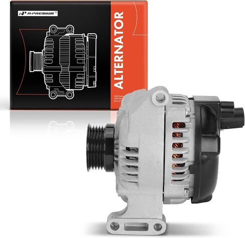 A-Premium Alternator Compatible with Fiat 500 2012-2017 1.4L, 12V 120A 5-Groove Pulley Clockwise, Replace# 104210-1750, TN104210-1750 in Saudi Arabia