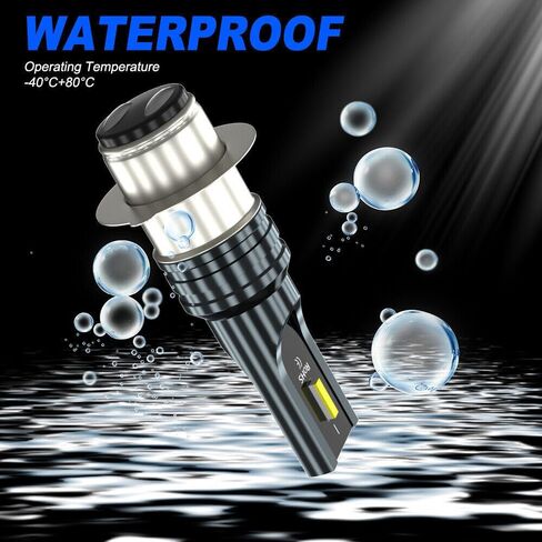 H6 H6M Motorcycle ATV Bulbs Fit For Yamaha Grizzly 125 350 400 450 660 (2002-2008), H6M P15D Motorcycle ATV Bulbs High Low Beam,Super Bright 6000LM 6000K White,Plug and Play(Pack of 2) in Saudi Arabia