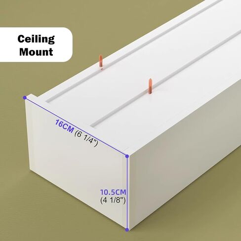 Heavy Duty White Double Curtain Track System with Valance, 1m Wall Mount - Perfect for Bedroom, Living Room, Stylish Home Decor, Easy Installation, Durable Design in Saudi Arabia