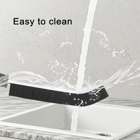 2 Pack Crevice Cleaning Brush with Hard Bristles, Multipurpose Gap Cleaning Tool for Bathroom, Kitchen, Sink, Window, Car & Home Detail Cleaning - Black in Saudi Arabia