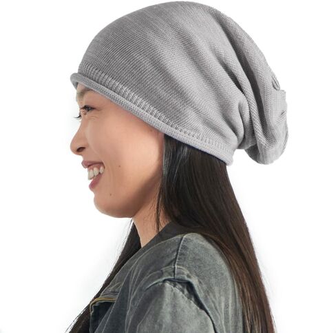 CHARM Mens and Womens Organic Cotton Beanie, Lightweight Slouchy Chemo Headwear for All Seasons in Saudi Arabia
