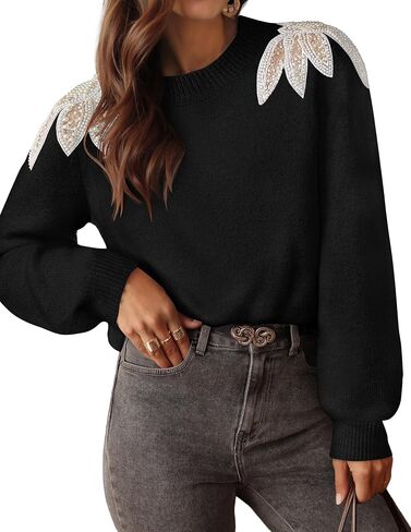 ZESICA Women's Fall Long Sleeve Sweaters 2025 Crew Neck Knit Loose Dressy Pullover Tops Winter Trendy Outfits in Saudi Arabia
