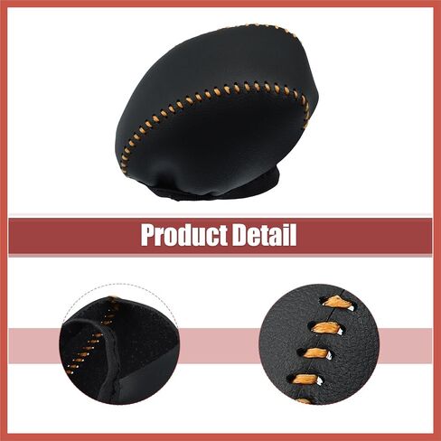 ACROPIX Car Gear Shift Knob Cover Protector Gear Shift Knob Trim for Toyota Rav4 2019-2022 Black W/Orange Stitches Car Parts in Saudi Arabia