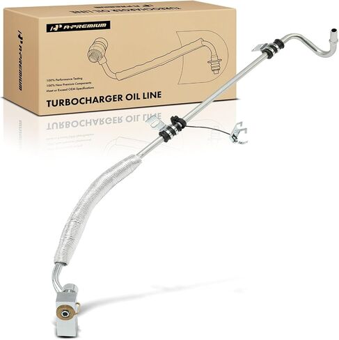 A-Premium Turbocharger Oil Return Line Compatible with Ford Taurus 2010-2019, Explorer Police Interceptor Sedan 2013-2019, Flex 2010-2019 & Lincoln MKS 2010-2016, MKT 2010-2019, 3.5L, Left in Saudi Arabia