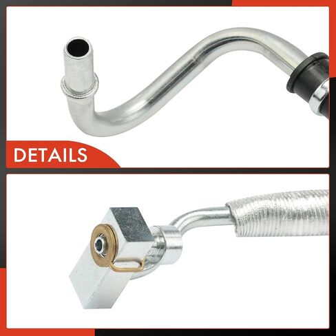 A-Premium Turbocharger Oil Return Line Compatible with Ford Taurus 2010-2019, Explorer Police Interceptor Sedan 2013-2019, Flex 2010-2019 & Lincoln MKS 2010-2016, MKT 2010-2019, 3.5L, Left in Saudi Arabia