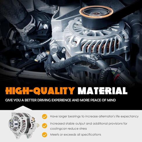 مولد جديد مناسب لـ 3.5L إنفينيتي FX35 2003-2008، لإنفينيتي G35 2003-2006، لنيسان 350Z 2003-2006، لنيسان باثفايندر 2004، 110 أمبير 12 فولت CW، استبدال # A003TG0191، 11051، 11052، 13900 ن in Saudi Arabia