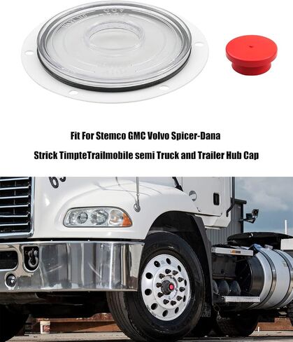 Hub Cap Window Kit Fit for Stemco GMC Volvo Spicer-Dana Strick TimpteTrailmobile semi Truck and Trailer Hub Cap Replace 359-5995, 4 Pack in Saudi Arabia