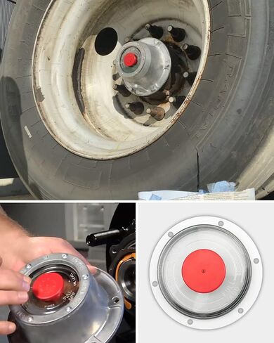 Hub Cap Window Kit Fit for Stemco GMC Volvo Spicer-Dana Strick TimpteTrailmobile semi Truck and Trailer Hub Cap Replace 359-5995, 4 Pack in Saudi Arabia